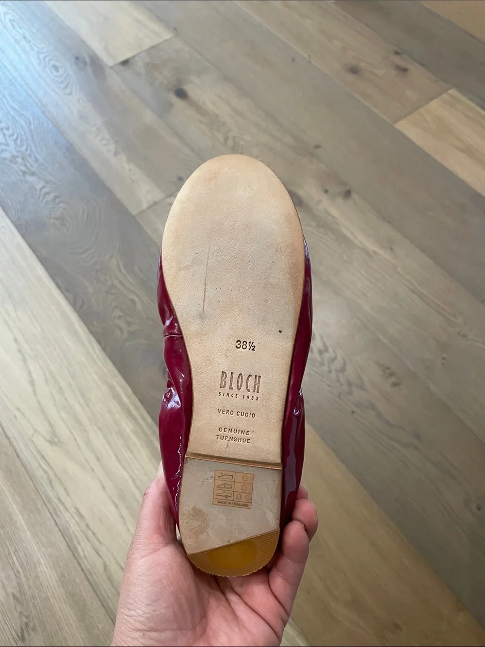 Bloch Patent Leather Ballet Flats Size 38.5